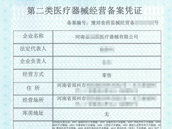 商丘办理二类医疗器械经营许可证的具体流程