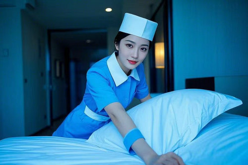 河南酒店客房服务员工作服定制,郑州定制酒